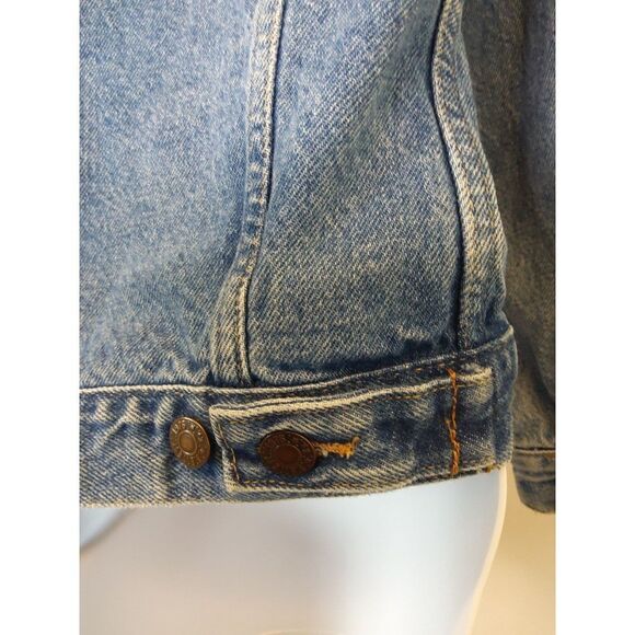EST 1976 men's blue button front jean jacket with four front pockets - Picture 9 of 12